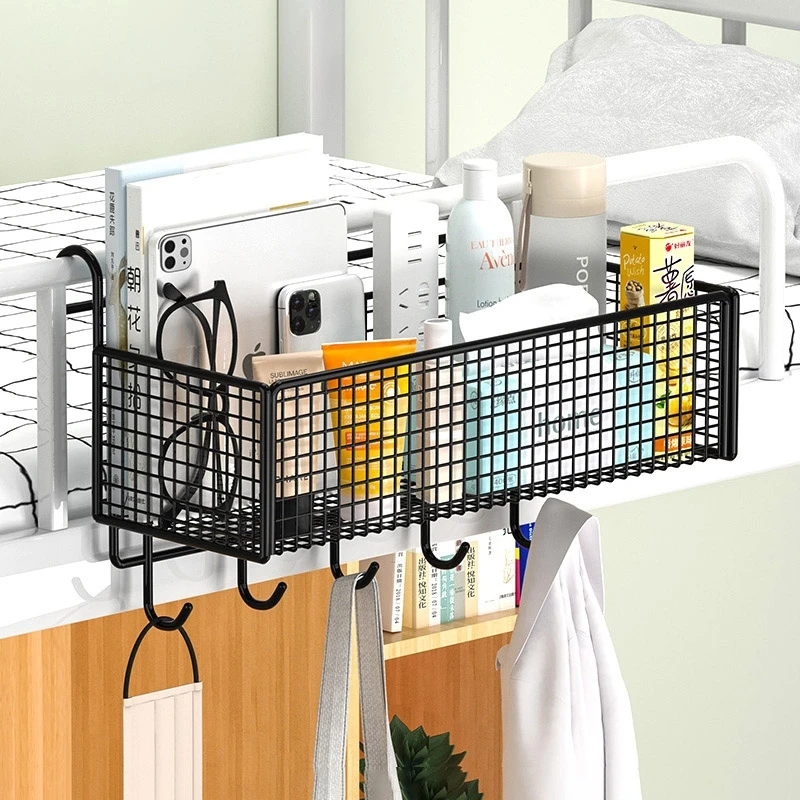 免打孔床边挂篮大学生床头置物架上铺寝室宿舍悬挂好物收纳篮杂物