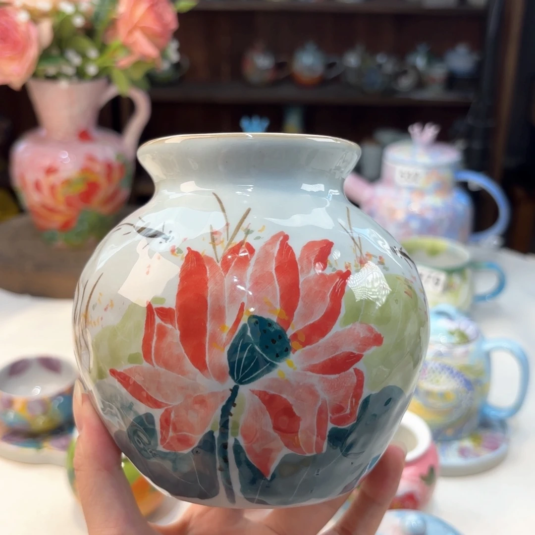景德镇手绘高温釉下彩陶瓷茶具