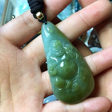 颈饰未镶嵌翡翠福豆豆珠宝翡翠颈饰