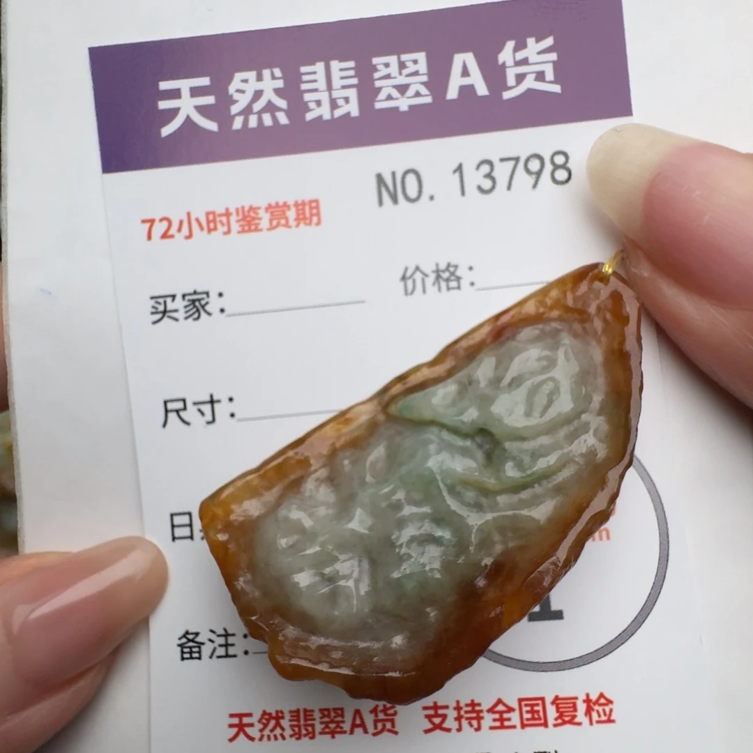 翡翠颈饰未镶嵌原石13798