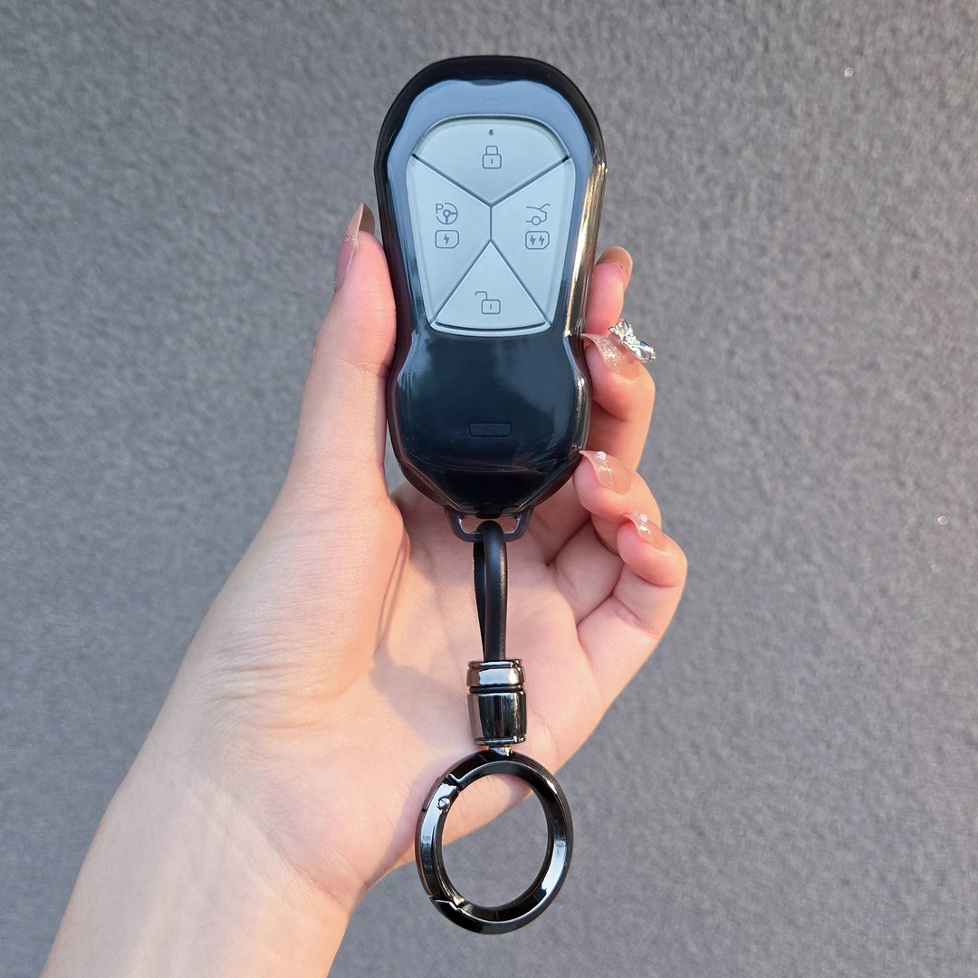新款小鹏P7+车钥匙套长续航G6/G9透明壳P5扣G3简约保护壳24/25/26
