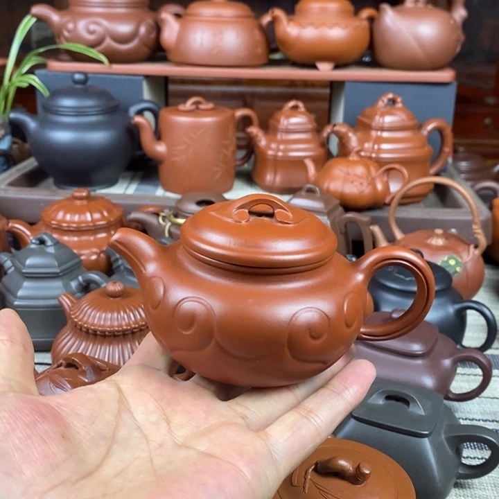 茶壶紫砂仿古如意120-220cc原矿赵庄朱泥特价，