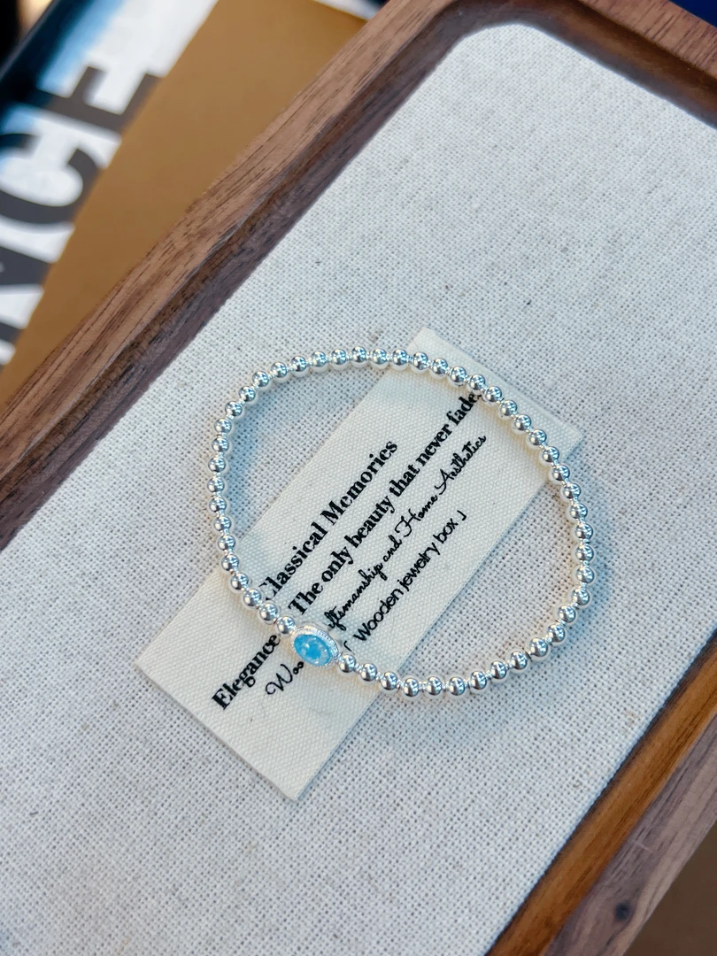 足银手链 【匠心银作】｜足银999青提紫葡萄蓝靛果古法抛光珠珠手链