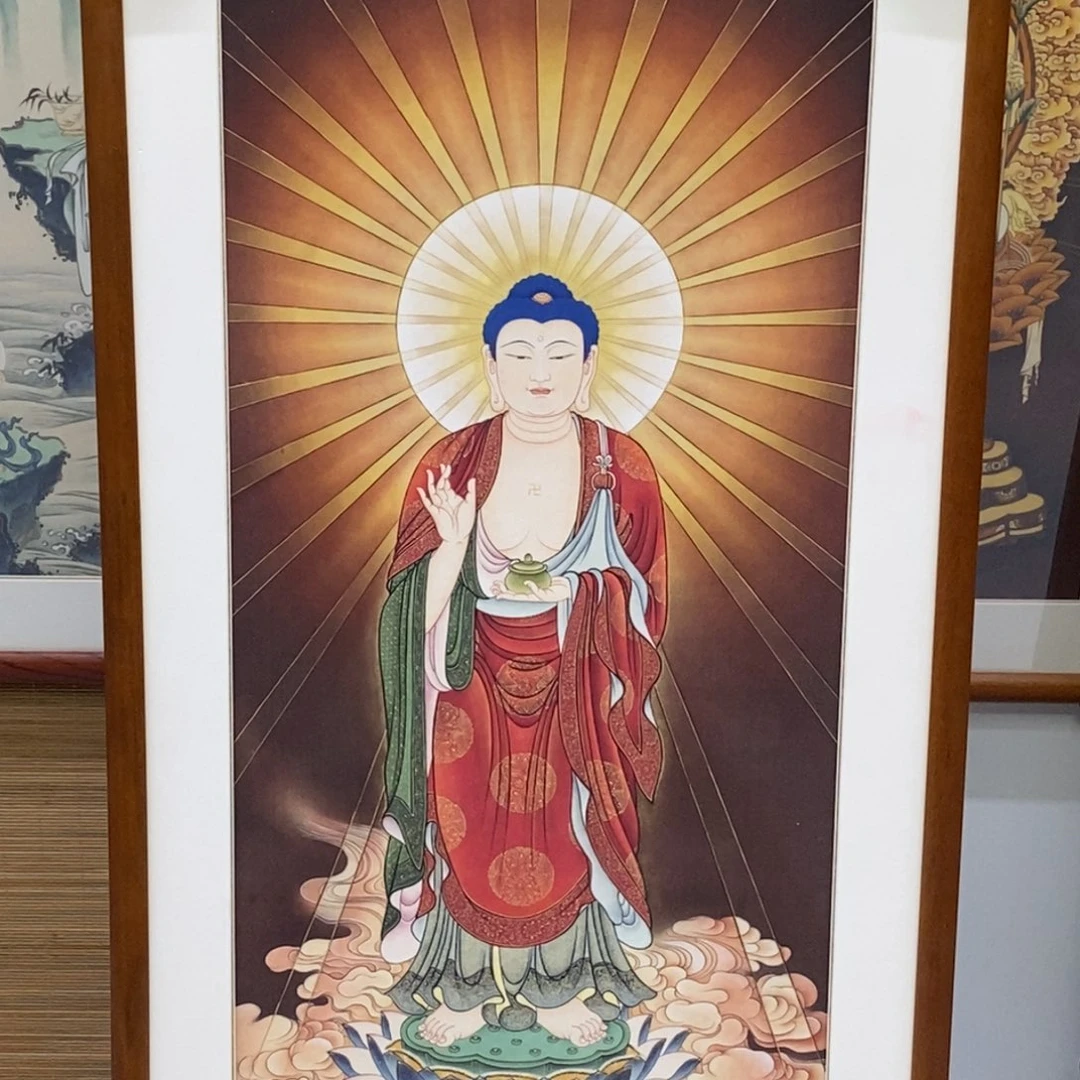 字***在版画药师佛新年快乐