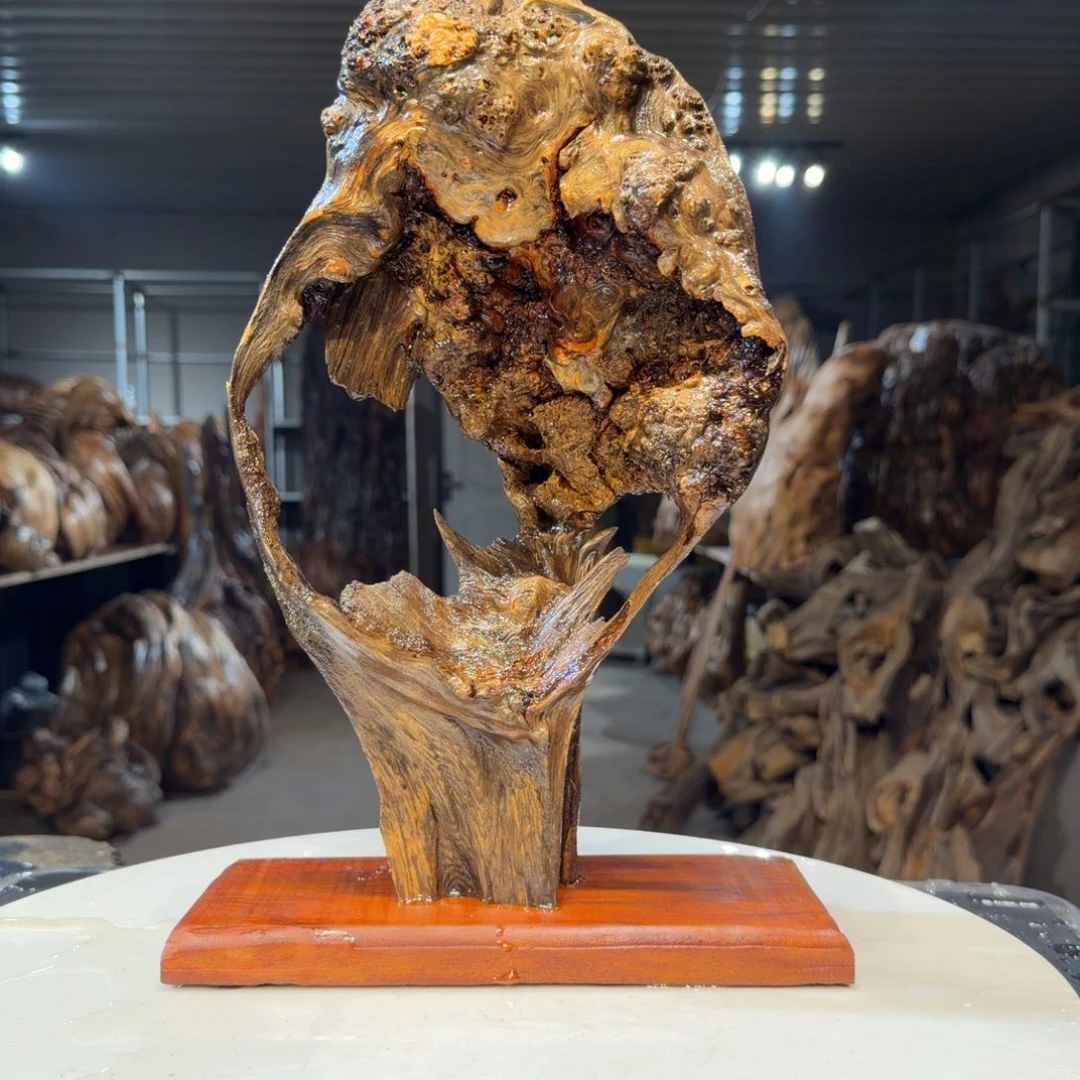 *****木王一刀琥珀木摆件74