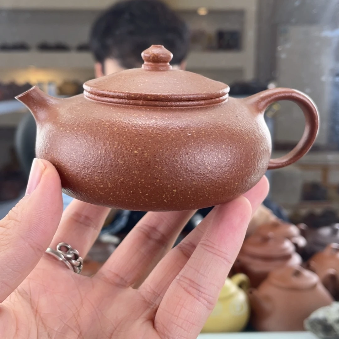 紫砂茶壶140cc红降坡此处