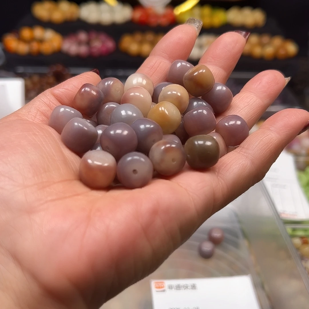 手串菩提根/象牙果卡13干磨紫精灵直桶100颗