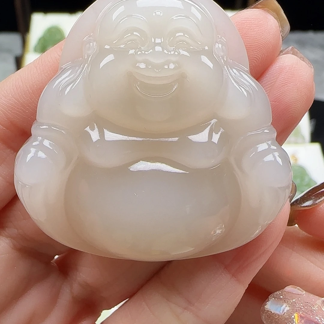 奔***！吊坠(赠链)足金镶嵌和田玉