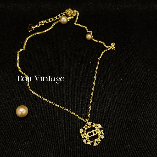 大吉中古/Dior花环cd带钻项链