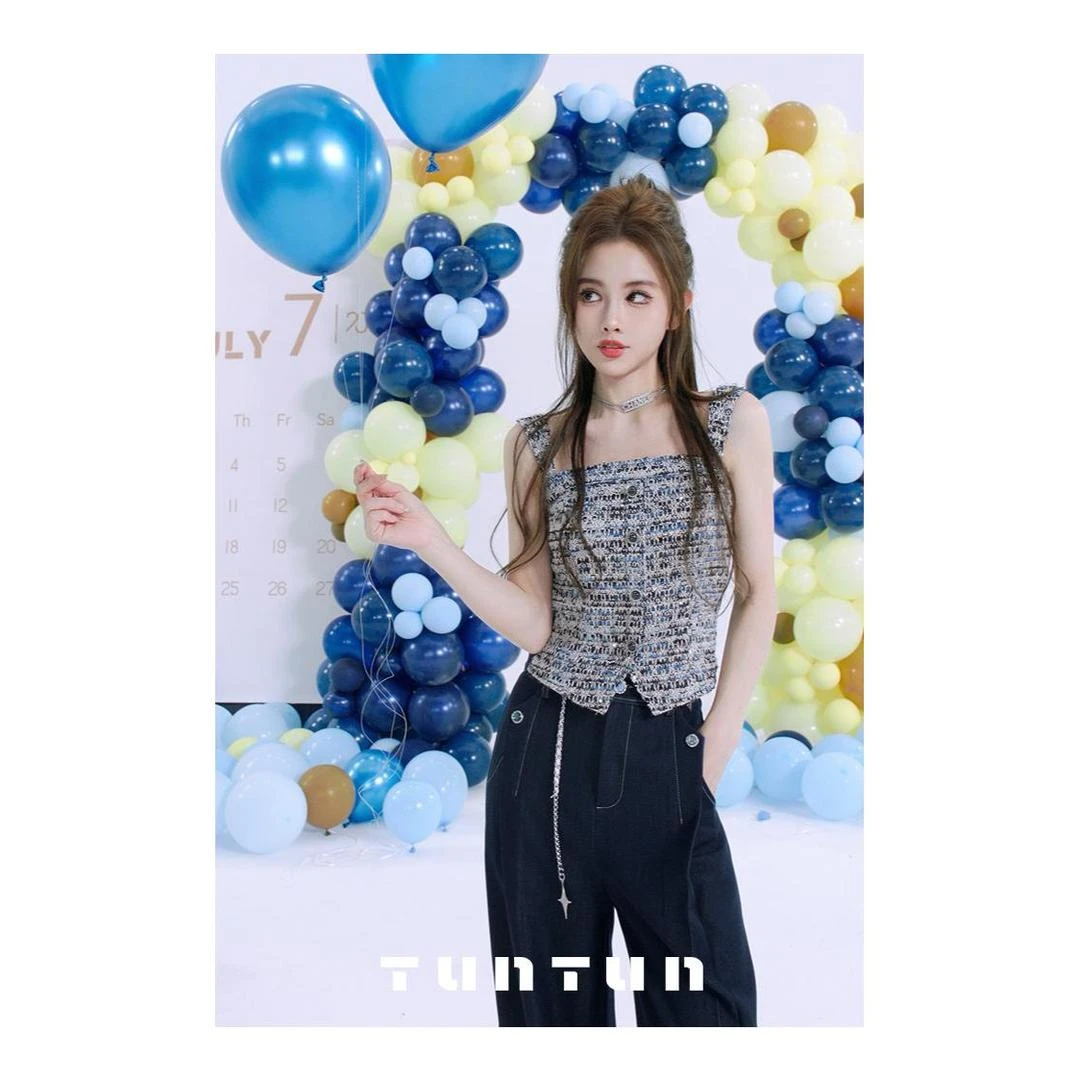 【人间美貌】贵气女孩 重工渐变混纱小香风吊带