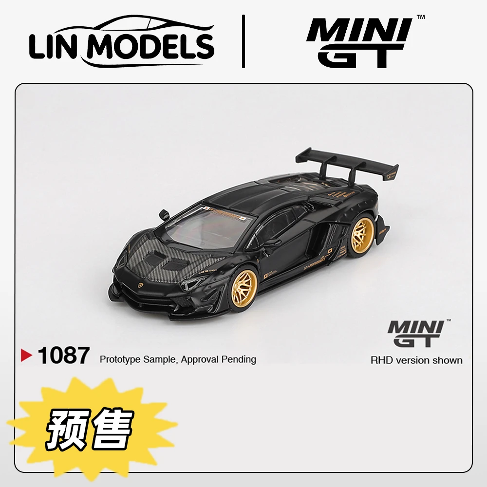 预售 MINI GT 1:64 1087 兰博基尼 Limited Edition 黑 汽车模型