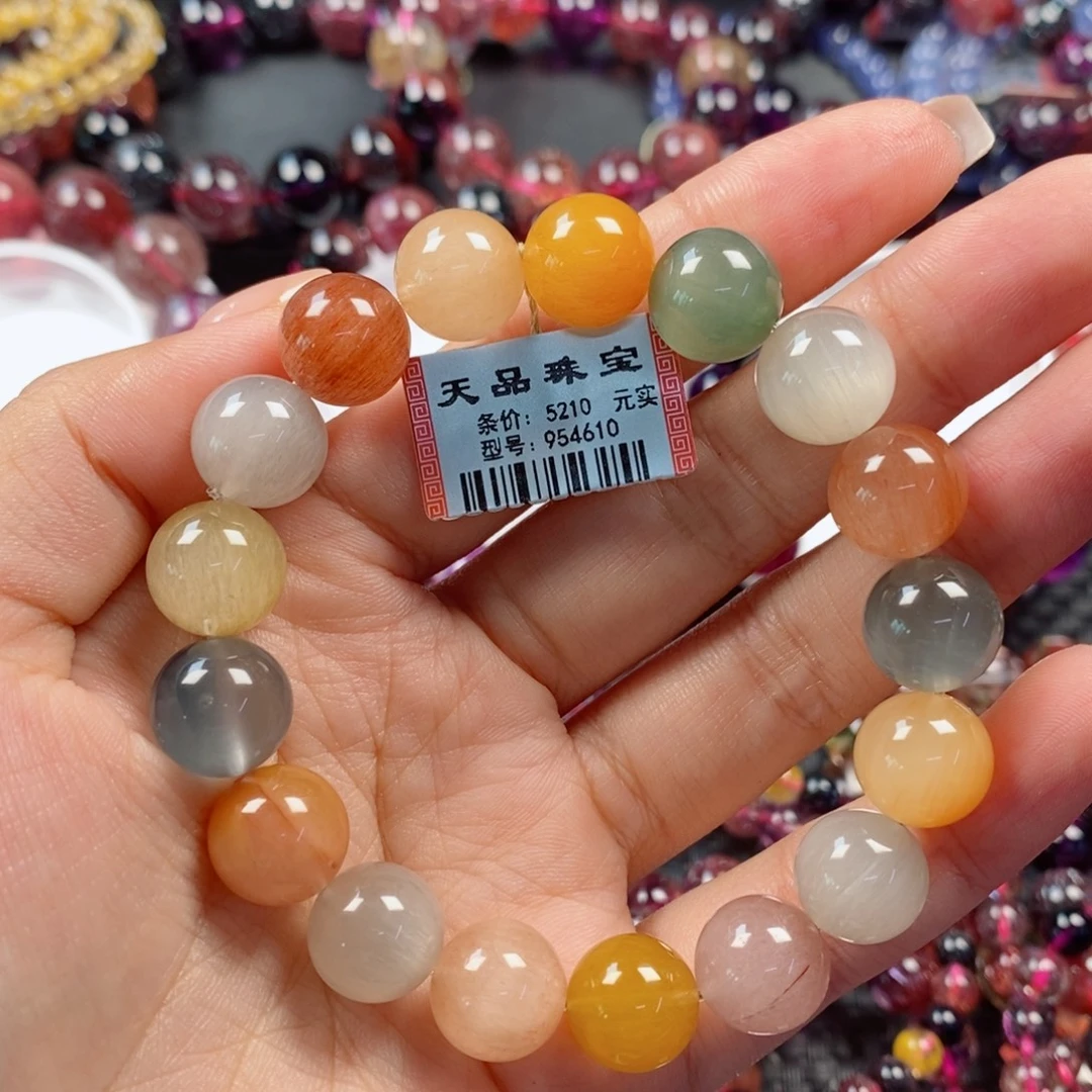 H***)水晶手链未镶嵌兔毛手链954610