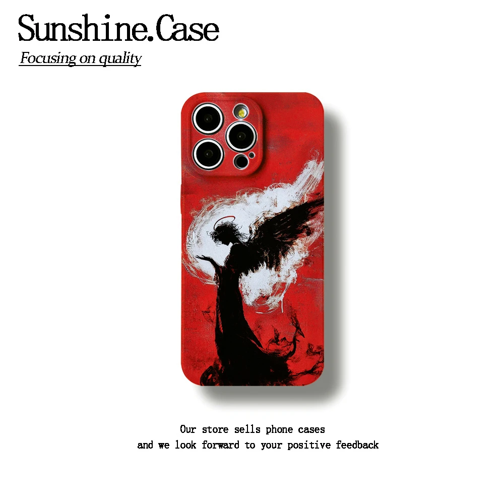 虔诚天使菲林软壳适用苹果oppo华为vivo小米荣耀创意手机壳防摔