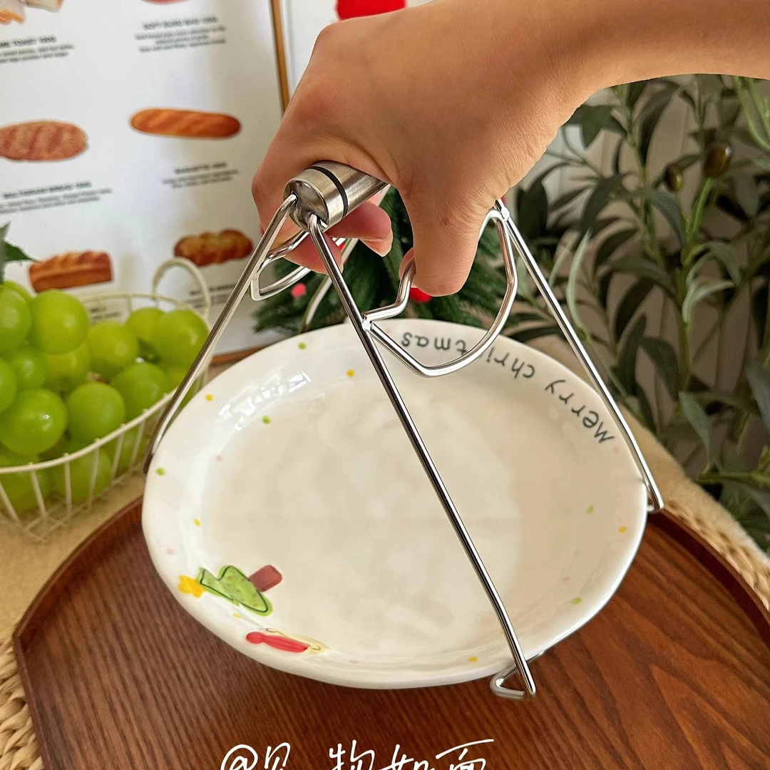 防烫夹加厚304不锈钢厨房取碗夹防烫夹子家用提盘夹防滑夹菜盘