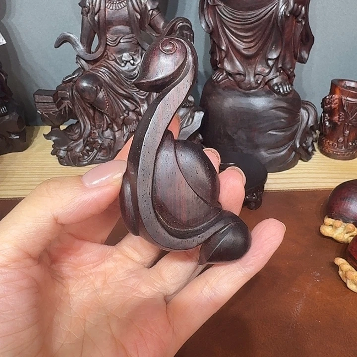 小叶紫檀如意 元宝 纯手工