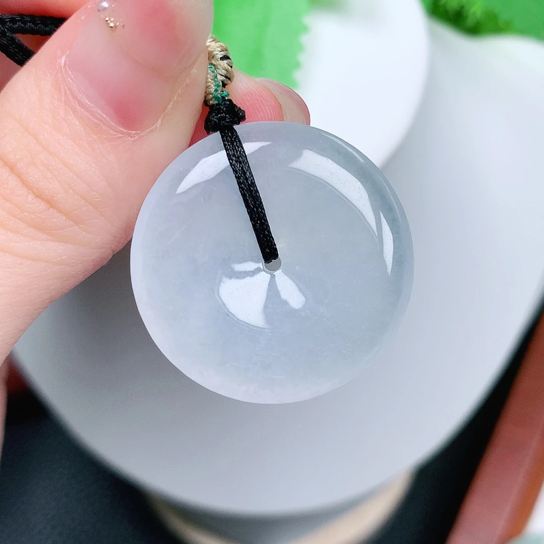 翡翠未镶嵌颈饰平安27.9-5.6