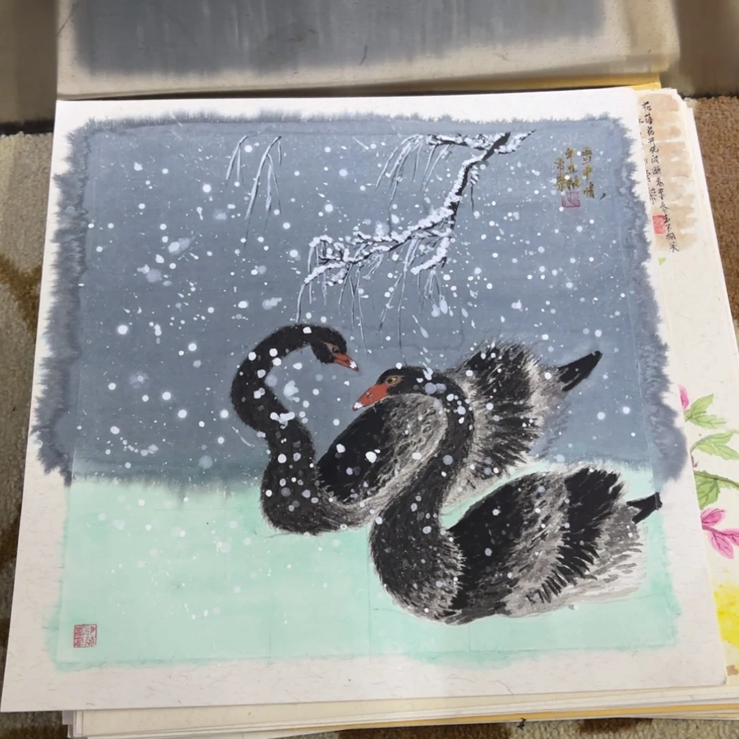 国画38-38卡纸作品童