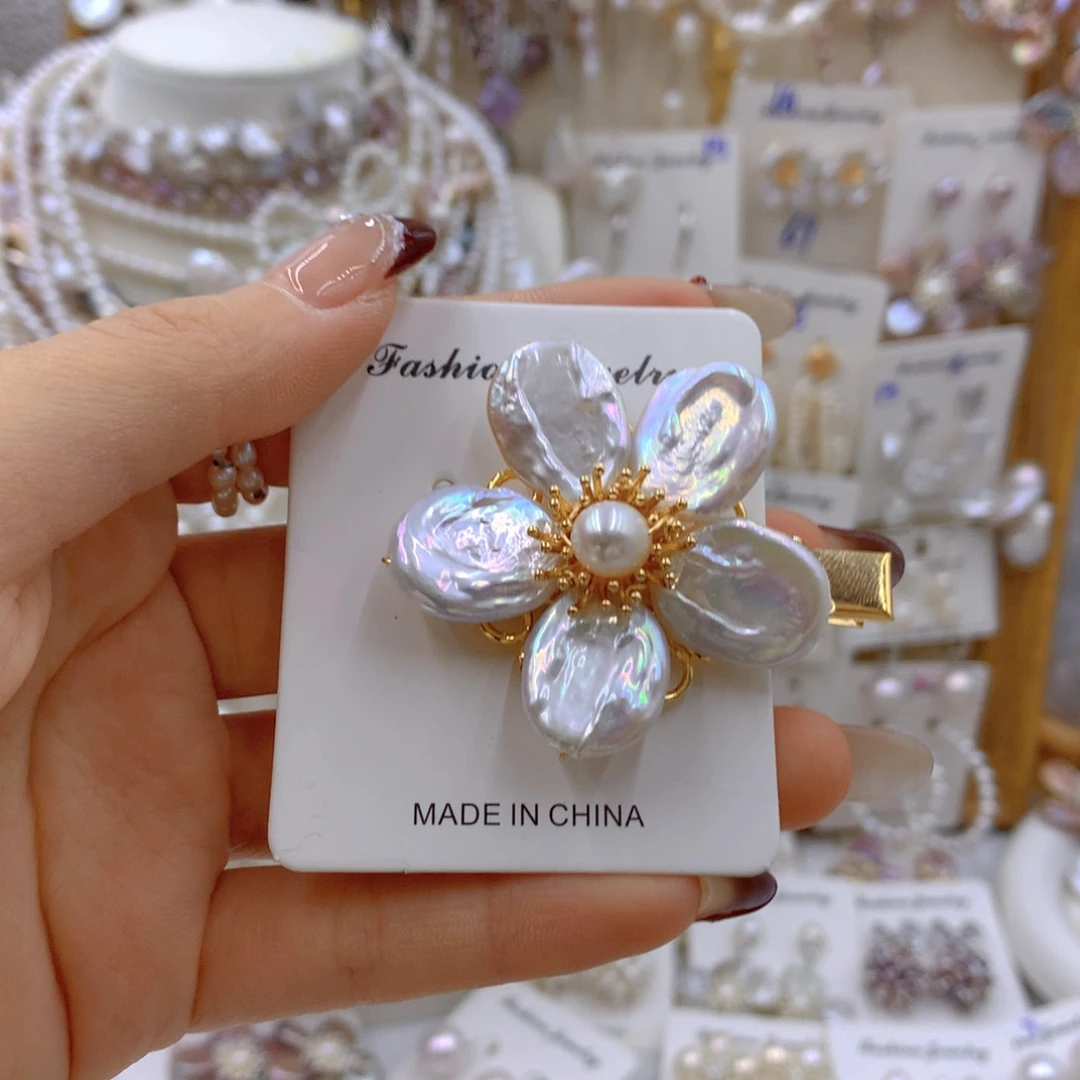 淡水珍珠耳饰银S925镶嵌