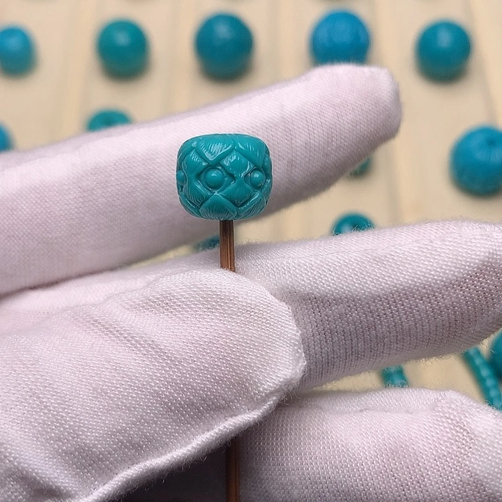 绿松石未镶嵌绿松石莲花10.8