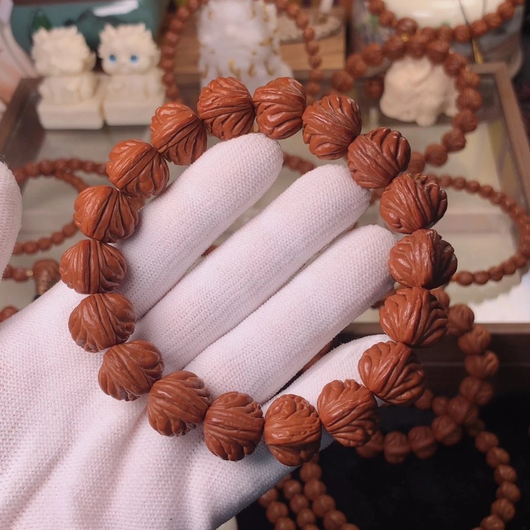 桃核吊坠红魔爆肚手串17