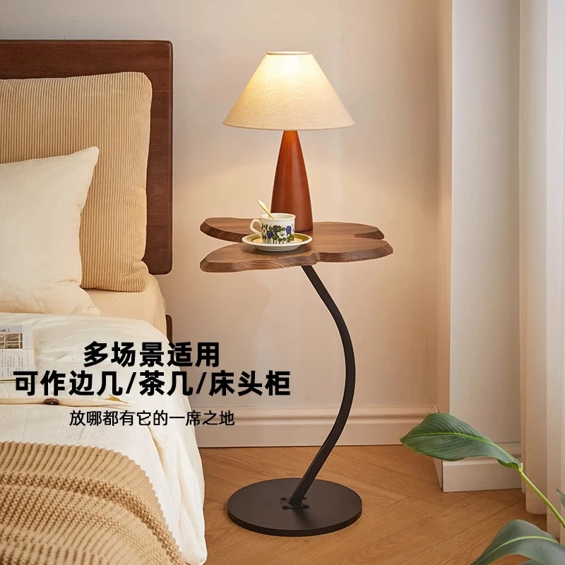 蝴蝶边几小茶几客厅落地摆件中古风复古茶水架简易小桌子侧柜