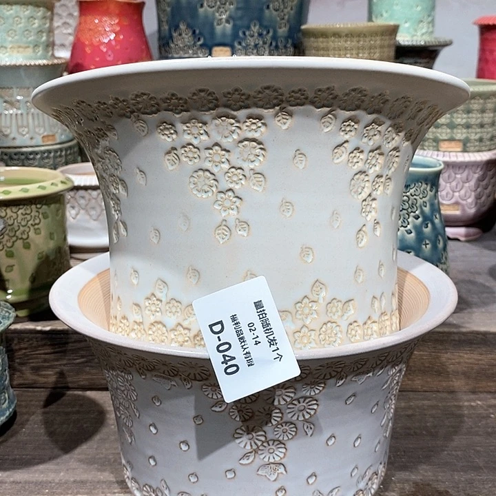 七里烧陶瓷02-14-040口径19小***扭