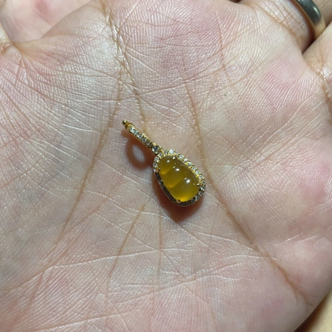 【闪购商品】翡翠18K金镶嵌吊坠(不含链)路***0吊坠