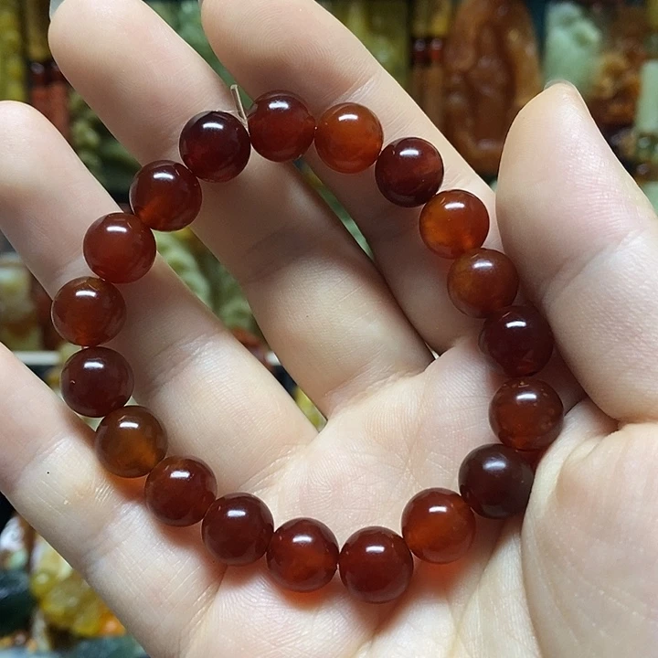 未镶嵌蛇纹石玉手链