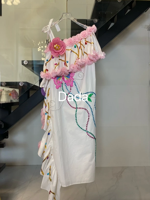 Dada设计款新款重工个性款新款重工休闲时尚百搭修身连衣裙C13158