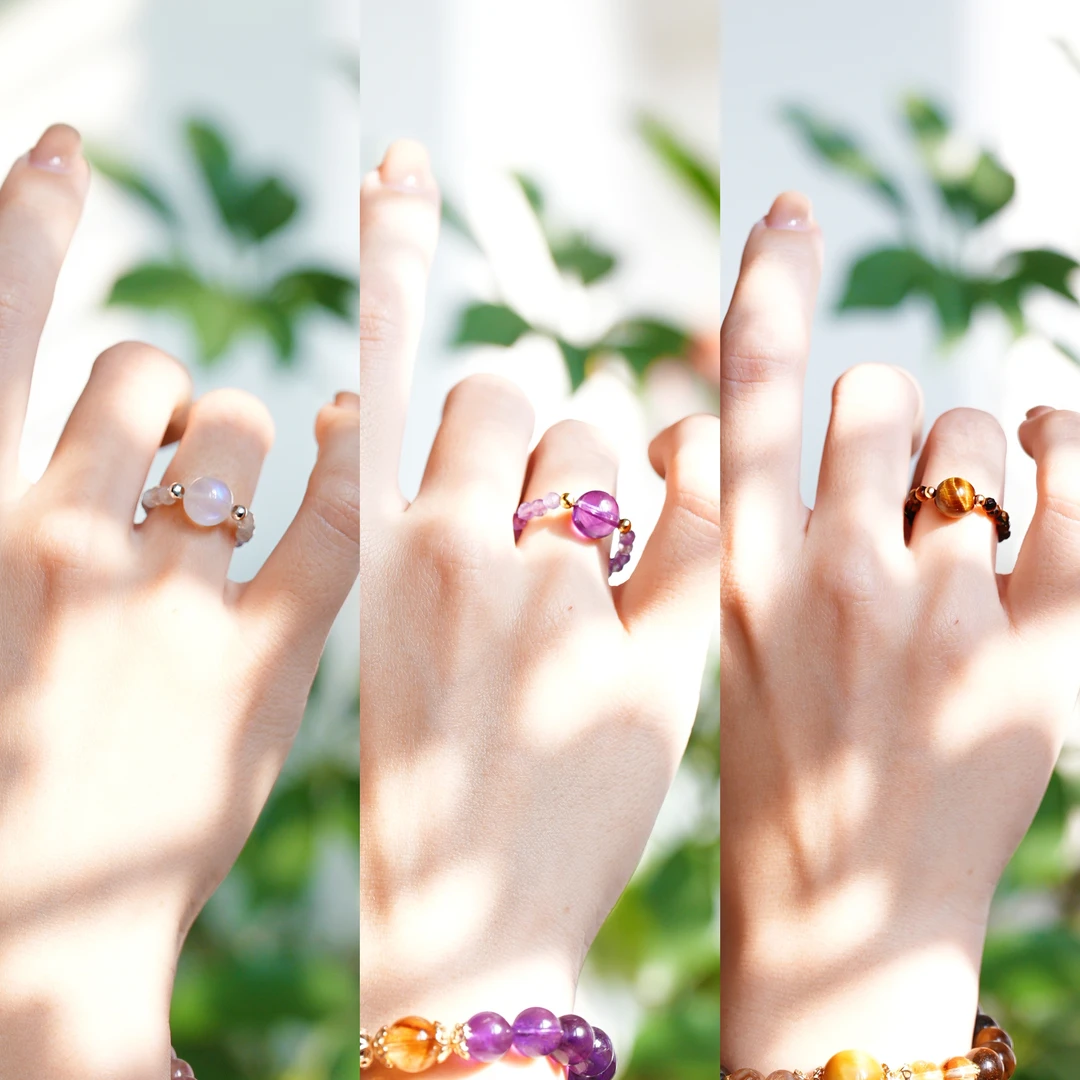 天然水晶戒指十一新中式原创设计款