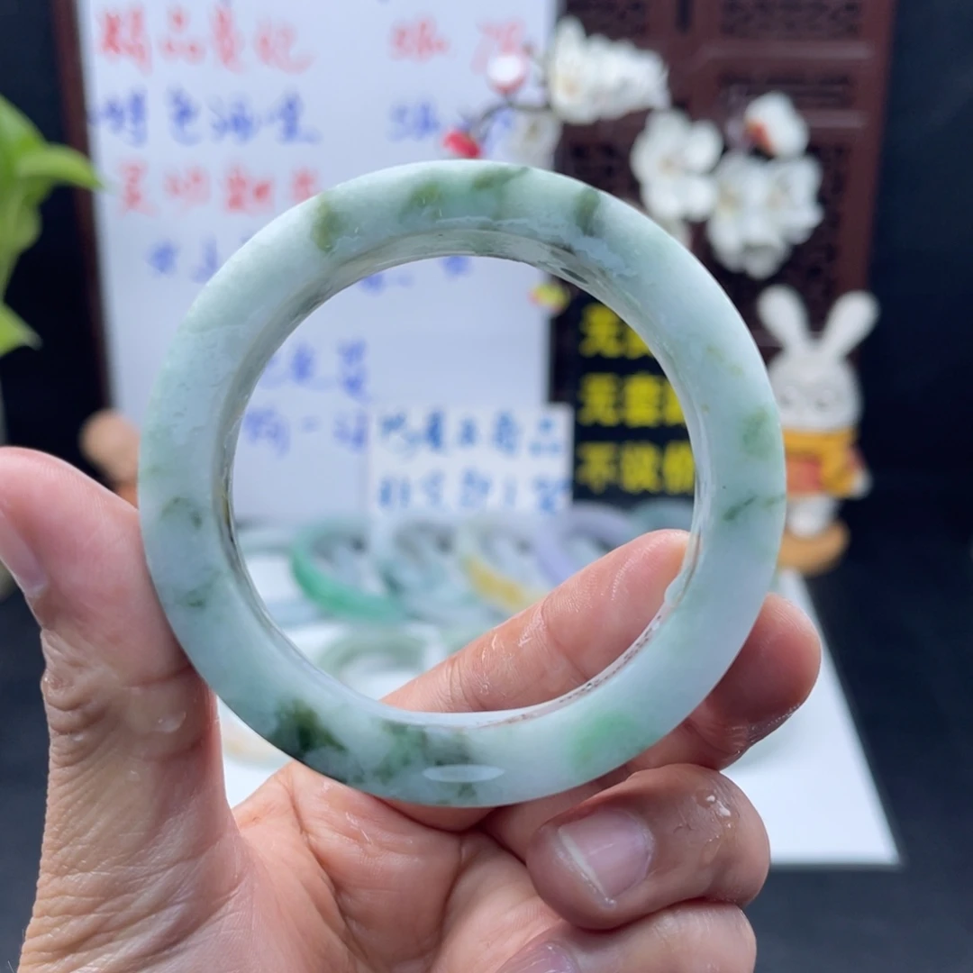 定制翡翠未镶嵌55-56正圈手镯