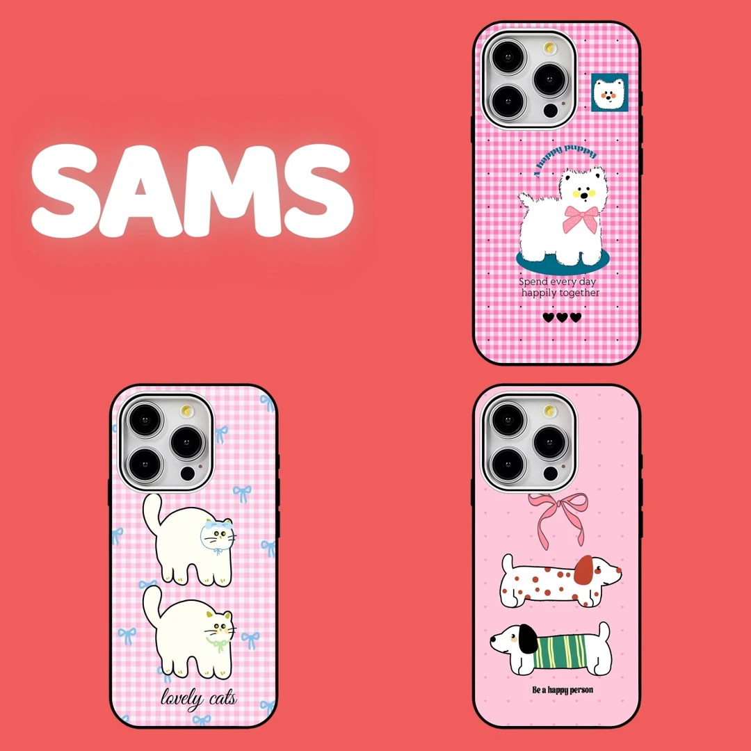 SAMS原创《蝴蝶结款》黑边透明手机壳适用于苹果iPhone16ProMax防摔