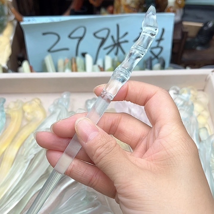 蛇纹石玉未镶嵌发簪