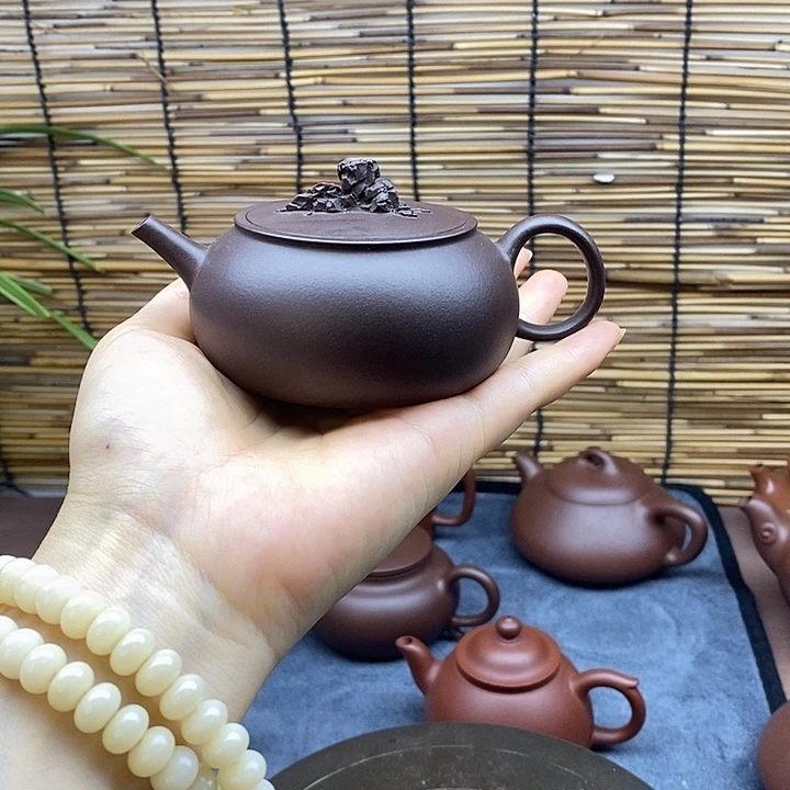 茶壶紫砂原矿老紫泥砚石紫砂茶壶