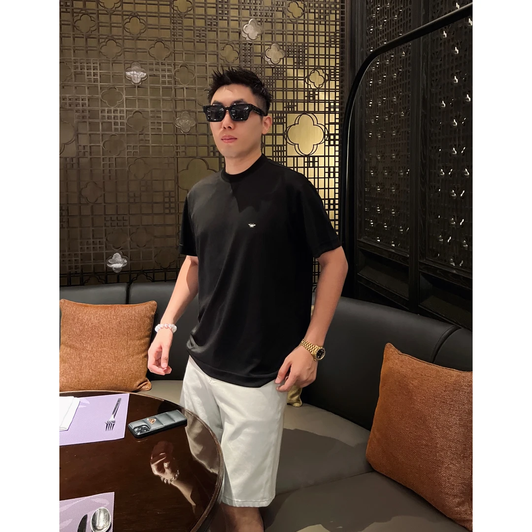 【冰感蜜蜂】80支夏季冰感莫代尔短袖T恤圆领半袖WYG9813