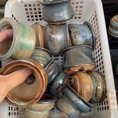 紫砂花盆微瑕629口径5厘米左右