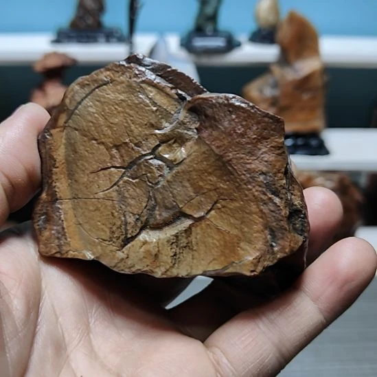 有机玻璃天然阿拉善原石摆件