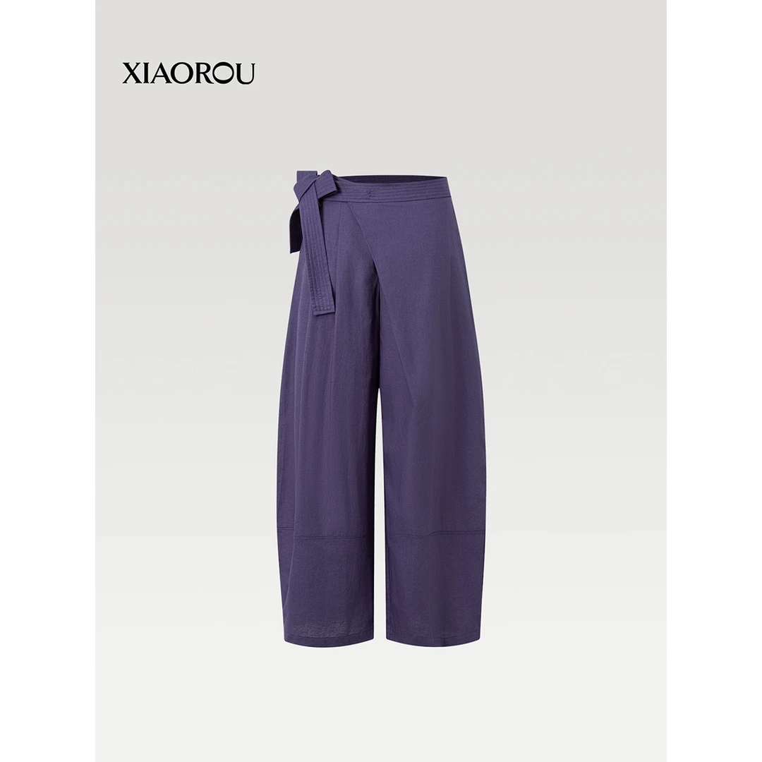XIAOROU/小柔CF006时尚简约夏季棉麻休闲裤