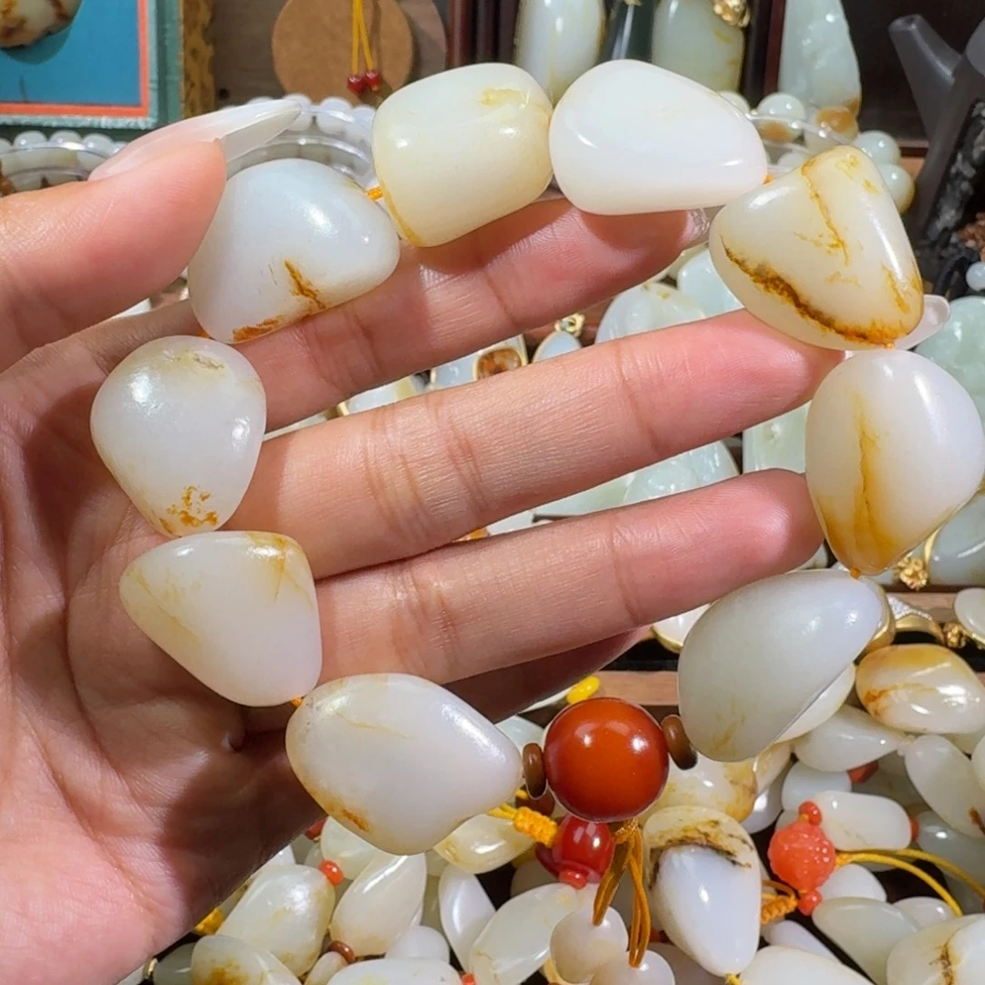 和田玉未镶嵌手链