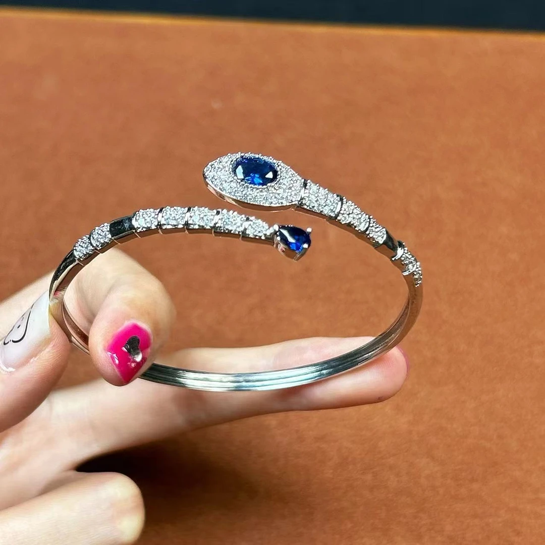 阿鲁沙-气质时尚蓝宝石-精工合金合成/培育手镯641