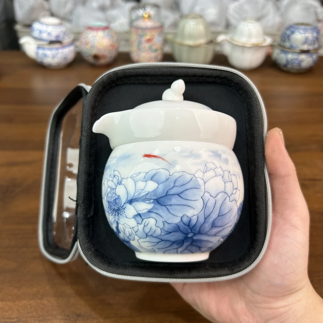 YS420-荷花旅行茶具