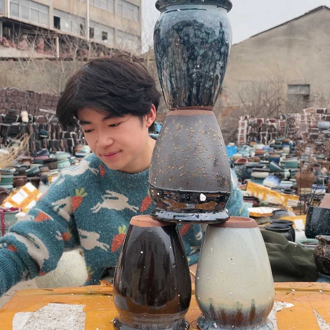 红陶宜兴紫砂花盆