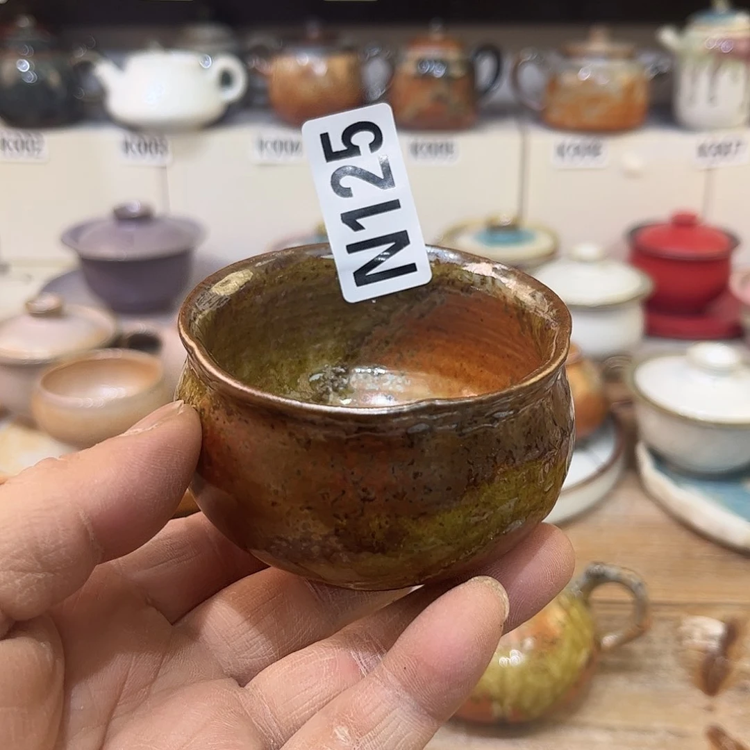 朱泥茶杯茶*儿陶瓷艺术品