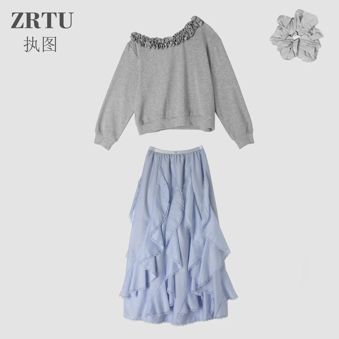 ZRTU执图2025早春设计感套装带发圈