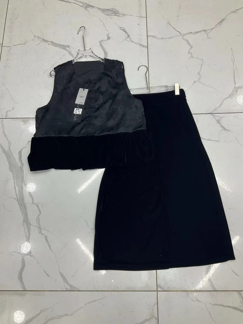 大码【丝绒系列】2025年新款早秋丝绒两件套8812