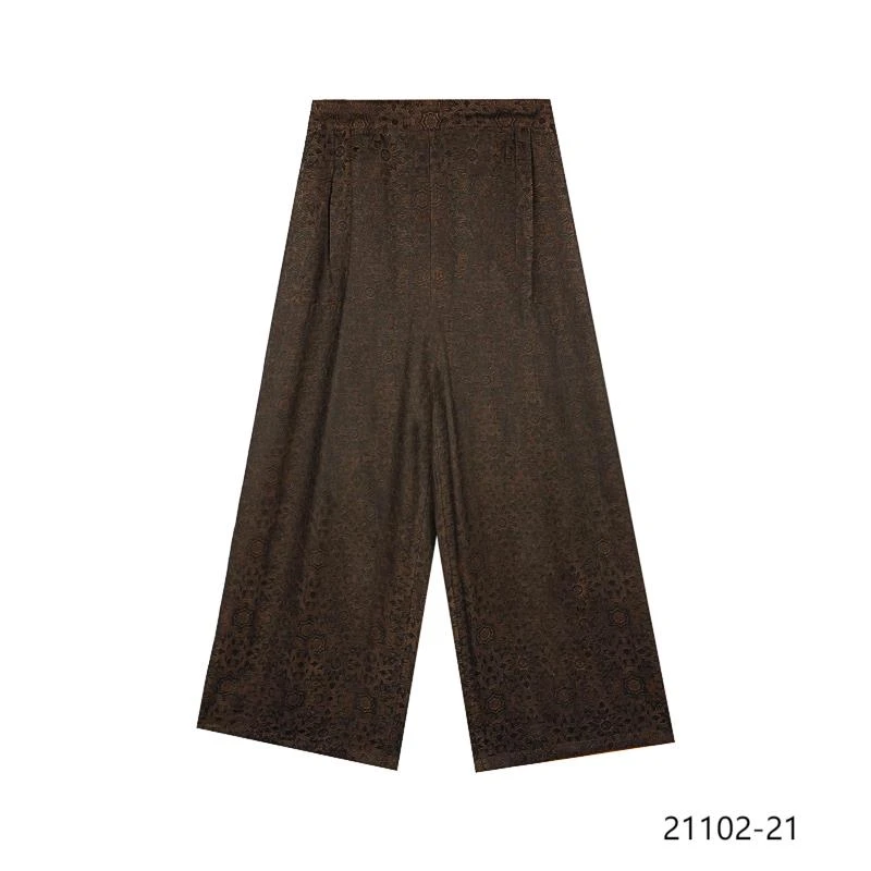 LL2024新款双面穿四经绞罗向阳花开直筒裤21102-21