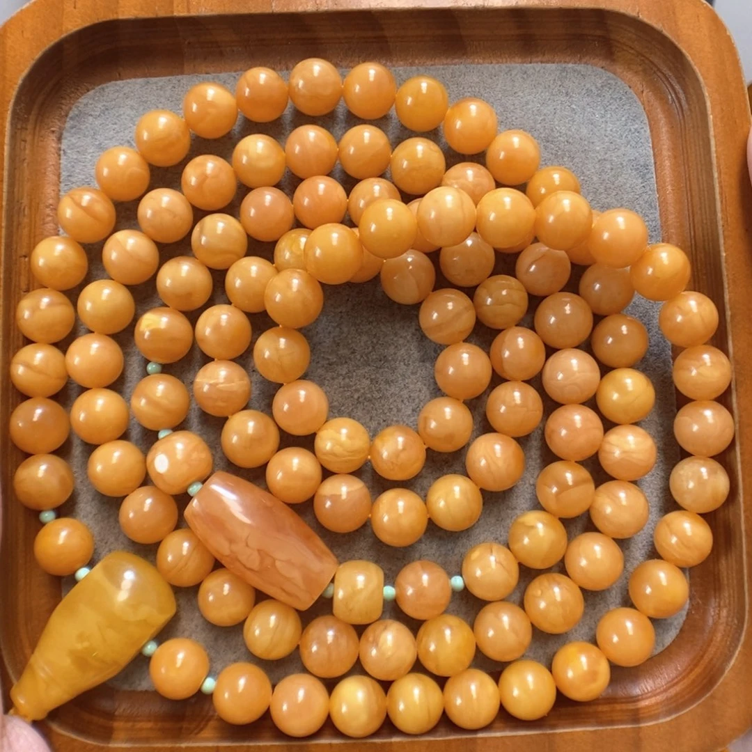 未镶嵌项链蜜蜡蜜蜡108