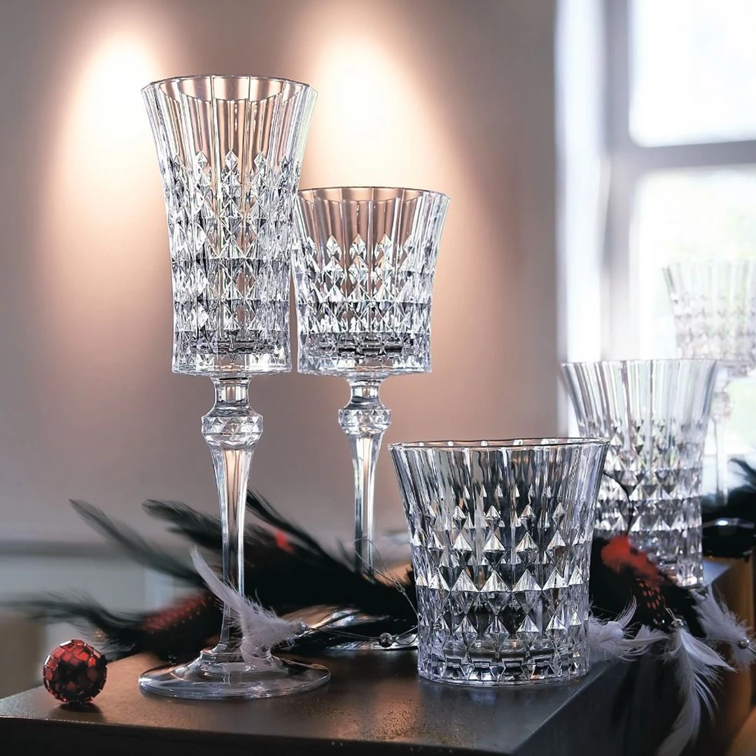 【浪漫时刻】法式浮雕高脚杯香槟杯葡萄红酒杯果汁杯欧式无铅玻璃