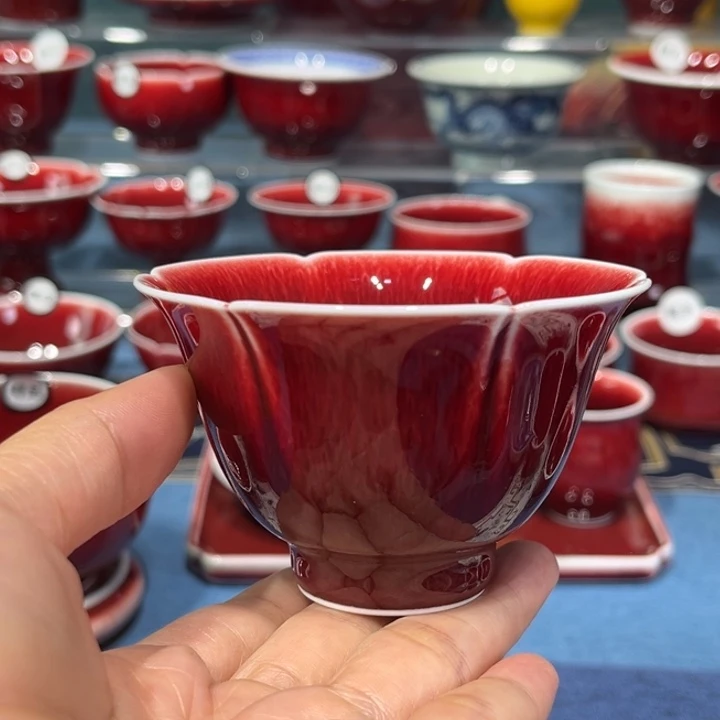 景德镇浅行窑花口杯