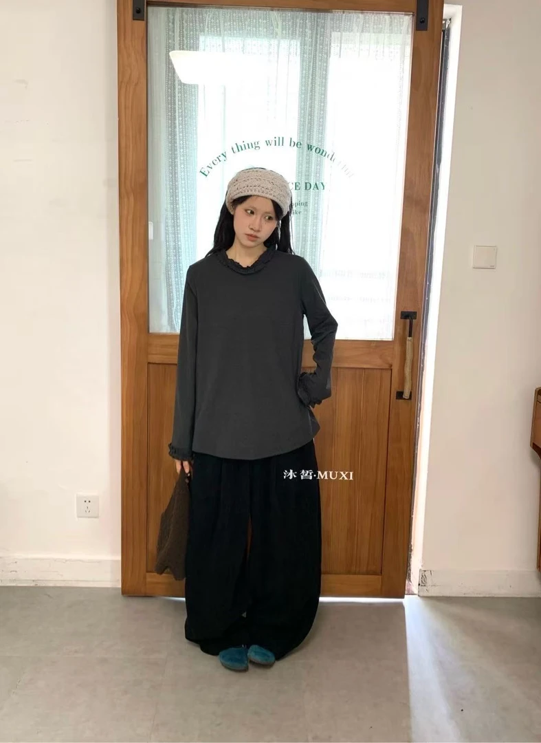 MX#20797#花边领打底上衣 X
